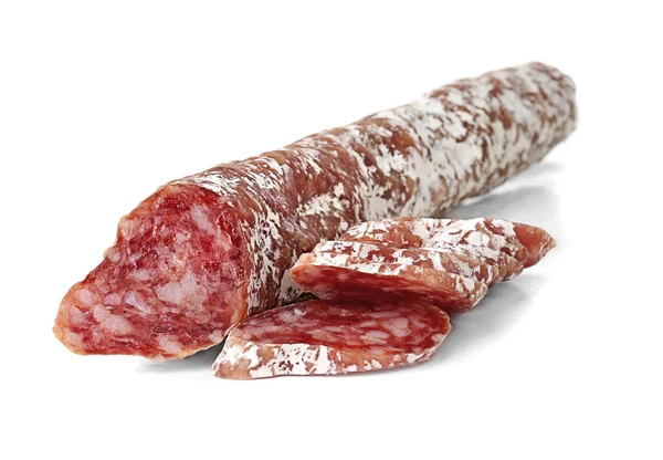 Deliziosa salsiccia affettata — Foto Stock