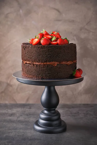 Delicioso bolo de chocolate — Fotografia de Stock