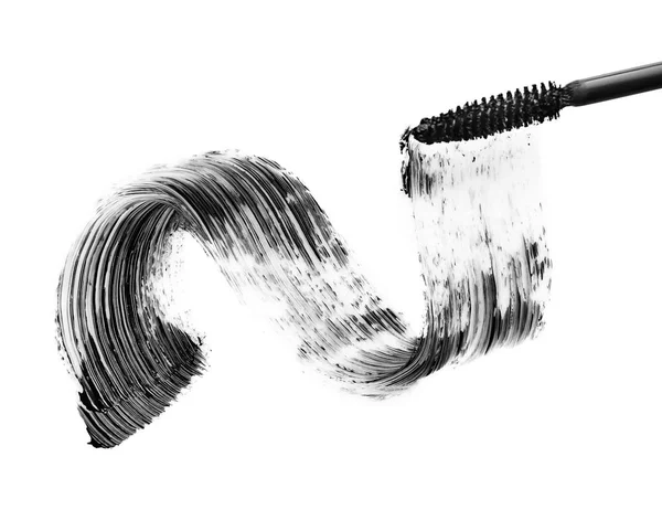 Siyah rimel fırça darbesi — Stok fotoğraf