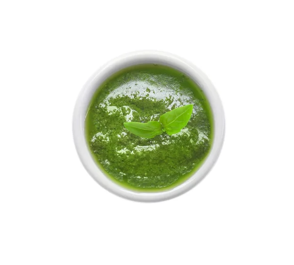 Deliciosa salsa de pesto de albahaca — Foto de Stock