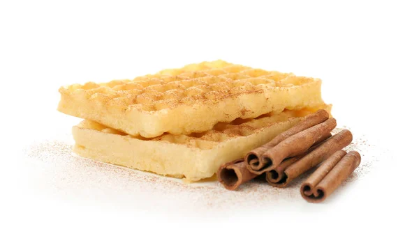 Delicious cinnamon waffles — Stock Photo, Image