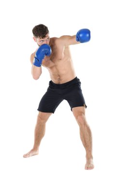 Arka plan üzerinde erkek boxer