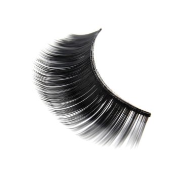 Beyaz arka planda takma kirpikler