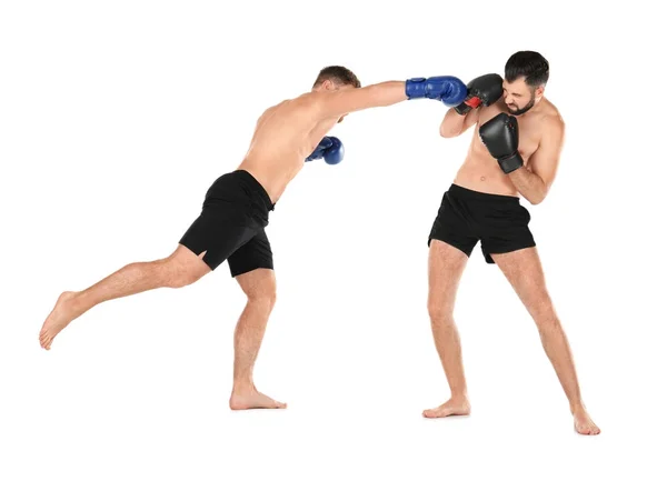 Kickboxers machos luchando — Foto de Stock