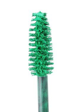 Beyaz arka plan üzerinde maskara fırçası