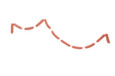 beyaz üzerine lezzetli sosis  