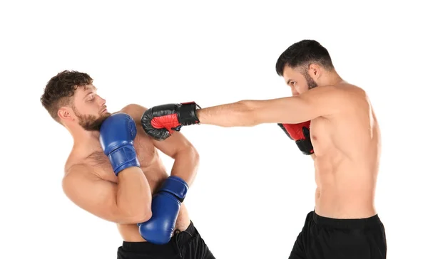 Masculino boxers lutando — Fotografia de Stock