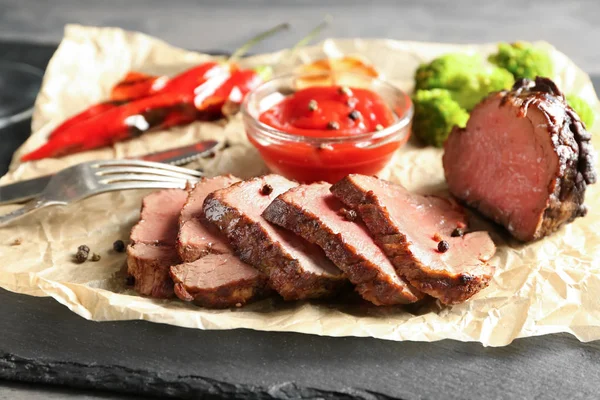 Sliced tasty steak — Stock Photo, Image
