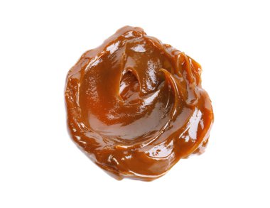 Beyaz zemin üzerine lezzetli Karamel Sos