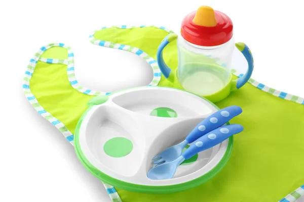 Bright baby tableware — Stock Photo, Image