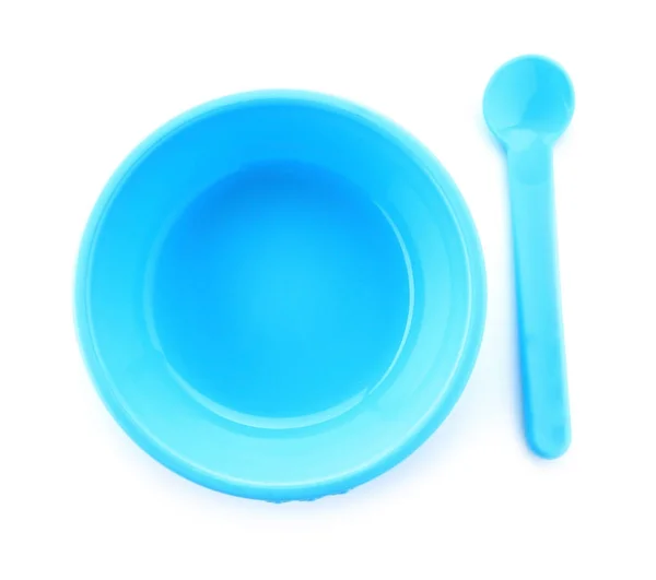 Яркая посуда для ребенка — стоковое фото