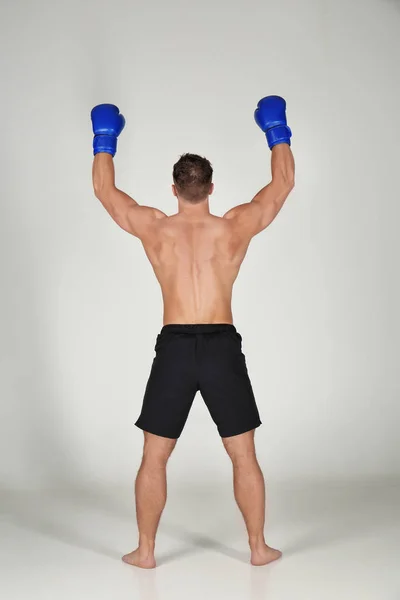 Manliga boxare på ljus bakgrund — Stockfoto