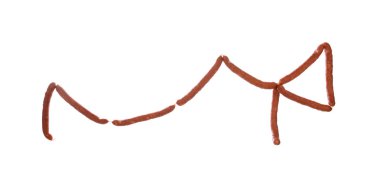 beyaz üzerine lezzetli sosis  