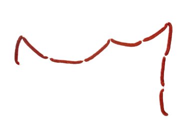 beyaz üzerine lezzetli sosis  