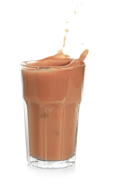 Стакан свежего протеинового коктейля — стоковое фото