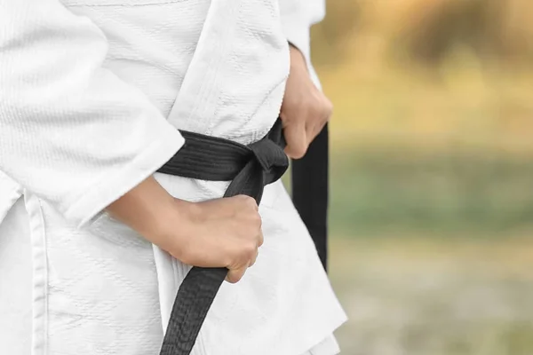 Női karate oktató — Stock Fotó