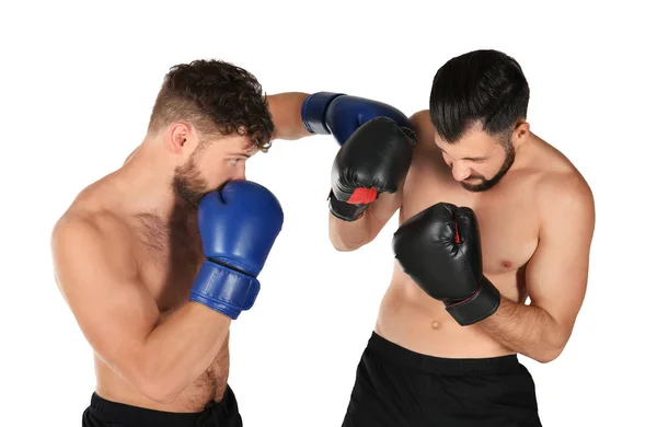 Boxeadores masculinos luchando — Foto de Stock