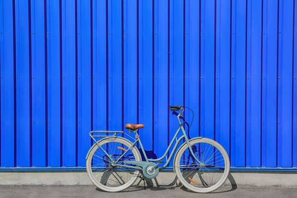 Retro bicycle parked