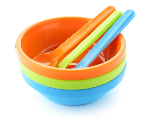 Bright baby tableware — Stock Photo, Image