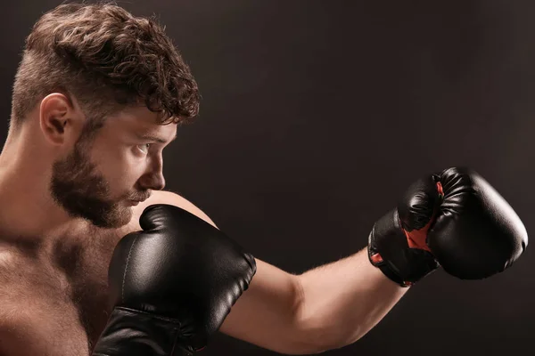 Boxeador masculino de fondo — Foto de Stock