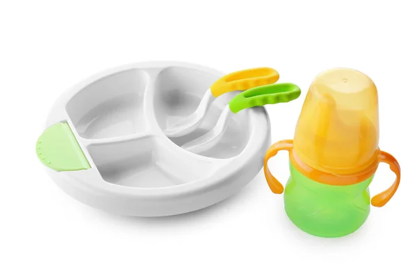 Bright baby tableware — Stock Photo, Image