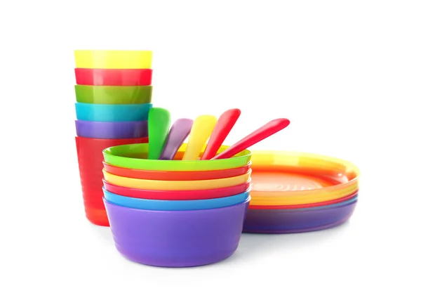 Bright baby tableware — Stock Photo, Image