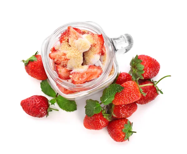 Tasty strawberry dessert — Stock Photo, Image