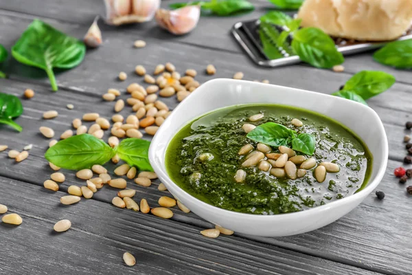 Basil pesto sauce — Stock Photo, Image