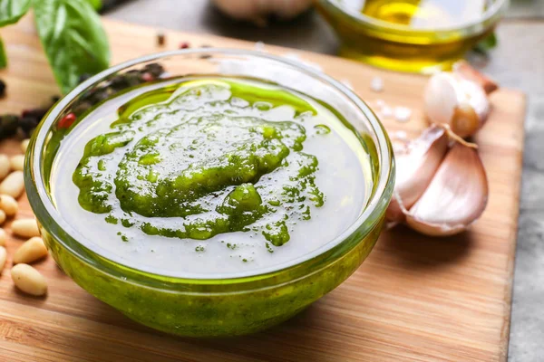 Salsa al pesto al basilico — Foto Stock