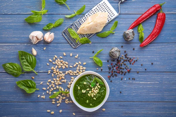 Salsa de albahaca Pesto — Foto de Stock