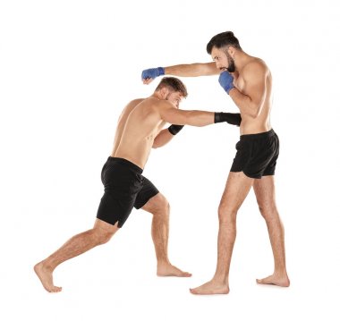 Erkek boksörler mücadele  