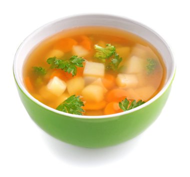 Bebek için çorba ile kase