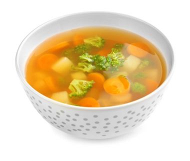 Bebek için çorba ile kase