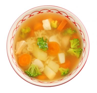 Bebek için çorba ile kase