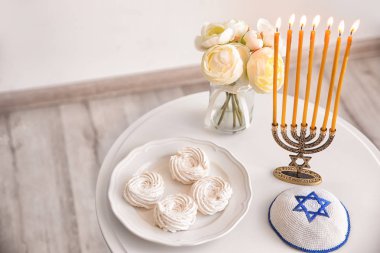 Masada evde Hanukkah için güzel kompozisyon