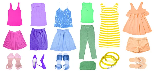 Fashion set of rainbow colors — Stock Photo, Image