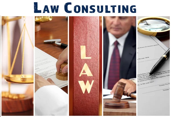 Collage para el concepto de consultoría legal —  Fotos de Stock