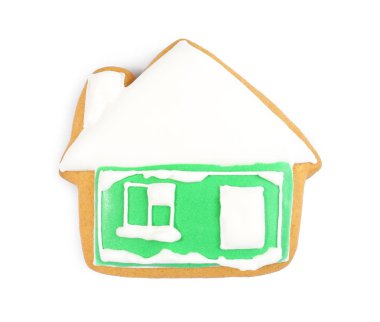 Beyaz zemin üzerine lezzetli Noel kurabiyesi