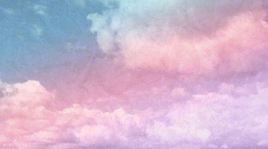 Colorful toned sky with clouds clipart