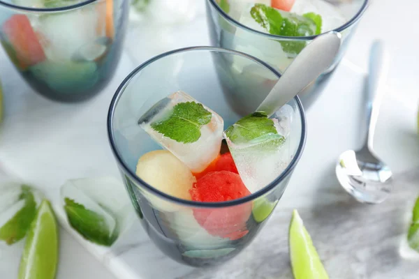 Melon and watermelon balls — Stock Photo, Image