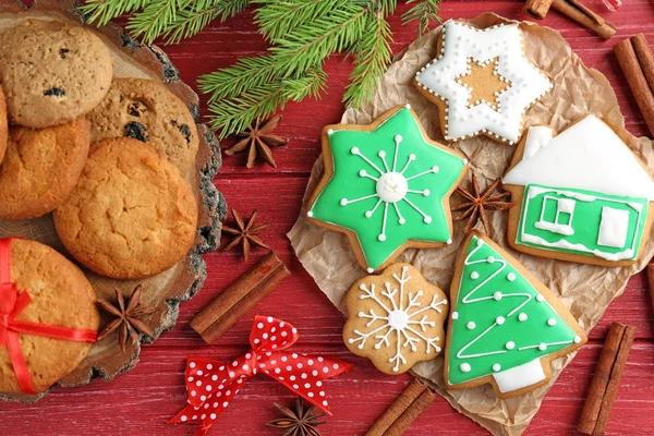Piękna kompozycja z Christmas cookies — Zdjęcie stockowe