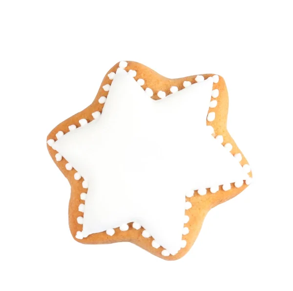 Deliciosa galleta de Navidad sobre fondo blanco — Foto de Stock