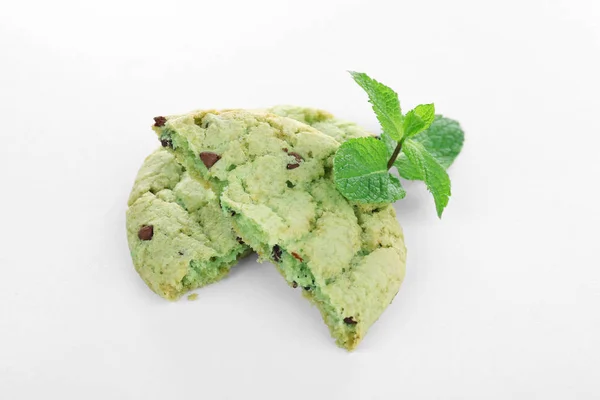 Menta csokoládé chip cookie-k — Stock Fotó