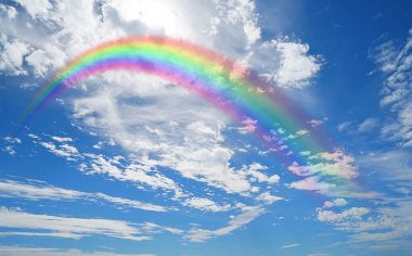 gökkuşağı gökyüzü ve bulutlar