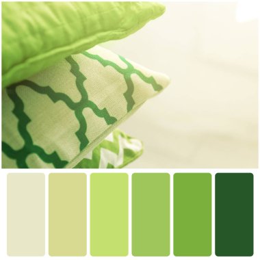 Renk paleti ve açık renkli, closeup üzerinde yumuşak yastıklar