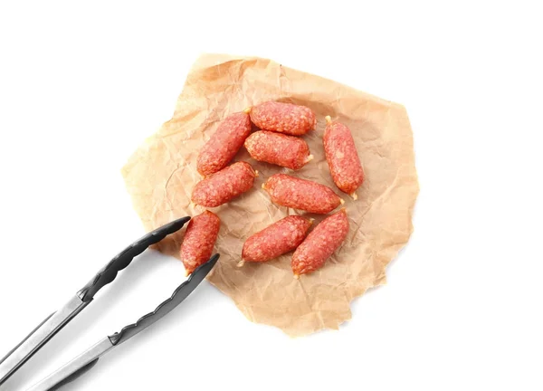 Delicious smoked sausages — Stock Photo, Image