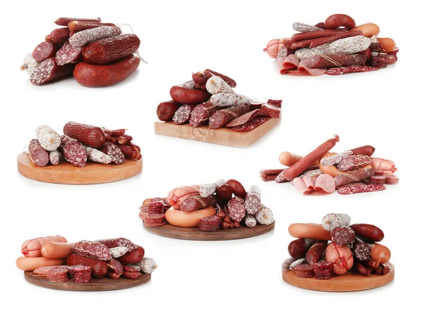 Collection of delicious sausages — Stock Photo, Image