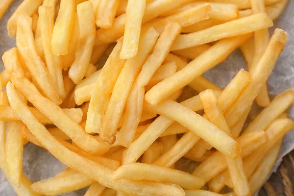 Fechar as deliciosas batatas fritas — Fotografia de Stock