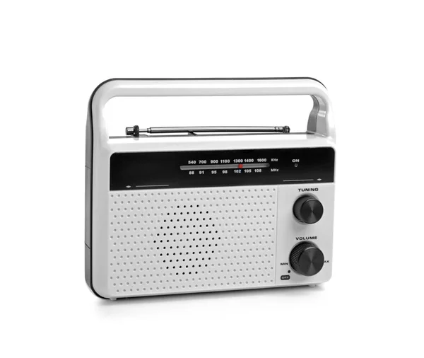 Odbiornik radiowy na białym — Zdjęcie stockowe