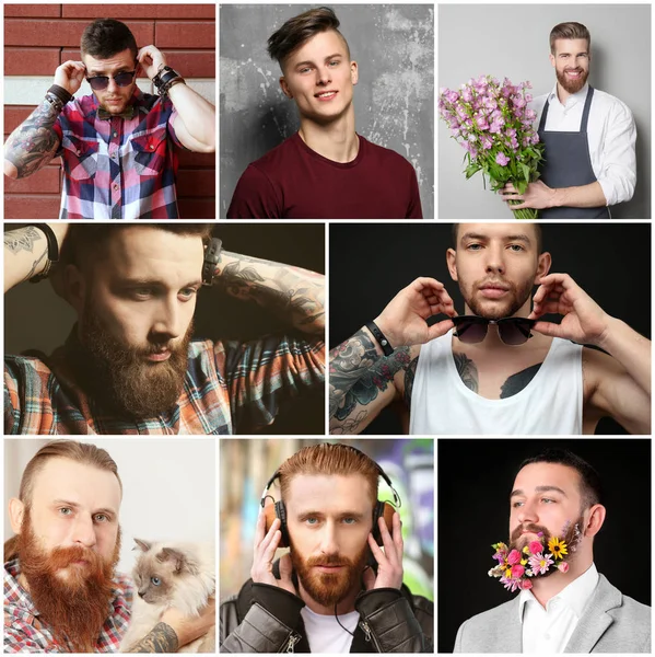 Collage con jóvenes con estilo —  Fotos de Stock